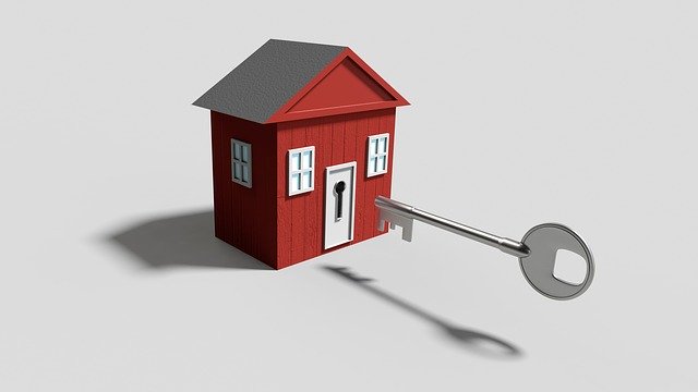 ilustrace domu s klíčem